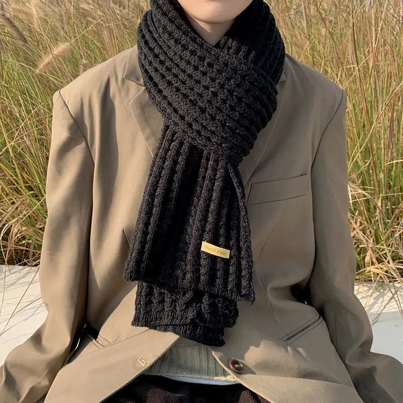 Thick Woolen Knitted Scarf