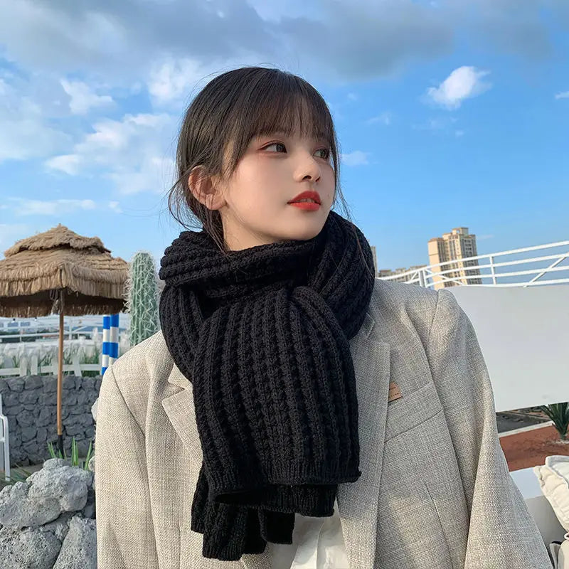 Thick Woolen Knitted Scarf