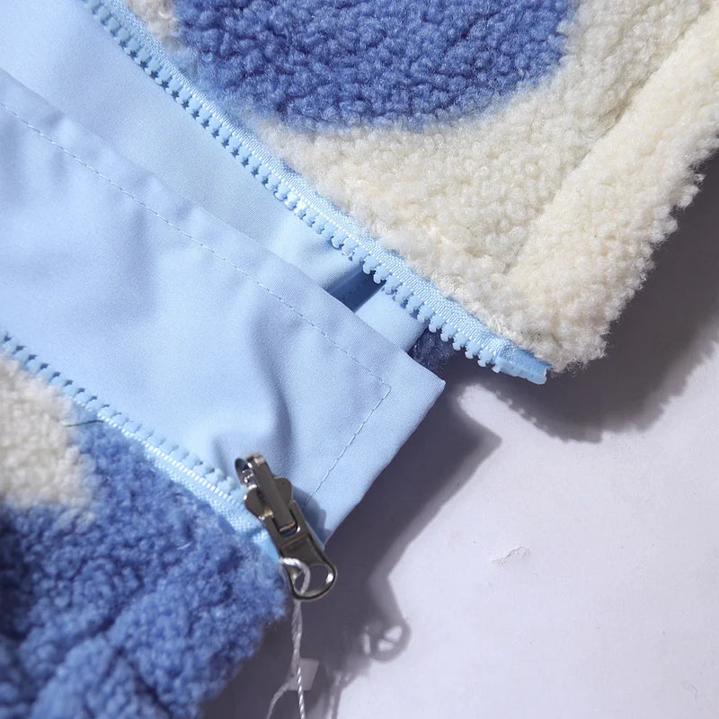 Reversible Lamb Wool Heart Coat