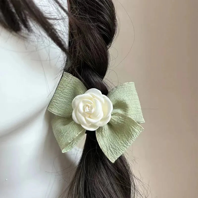 Light Green French Bow Hairclips