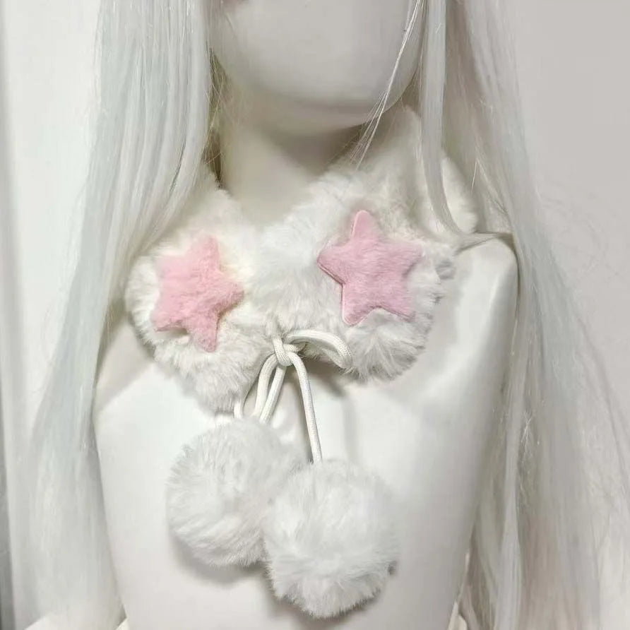 Fuzzy Collar Scarf
