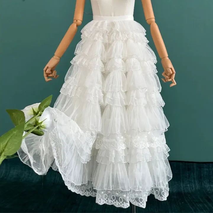 Ruffled Long Fairy Skirt
