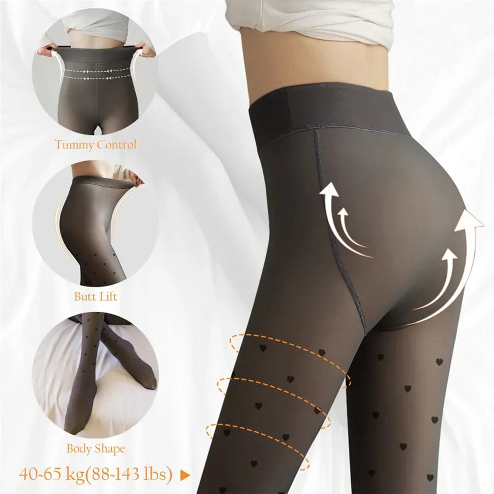 Plush Love Heart Leggings