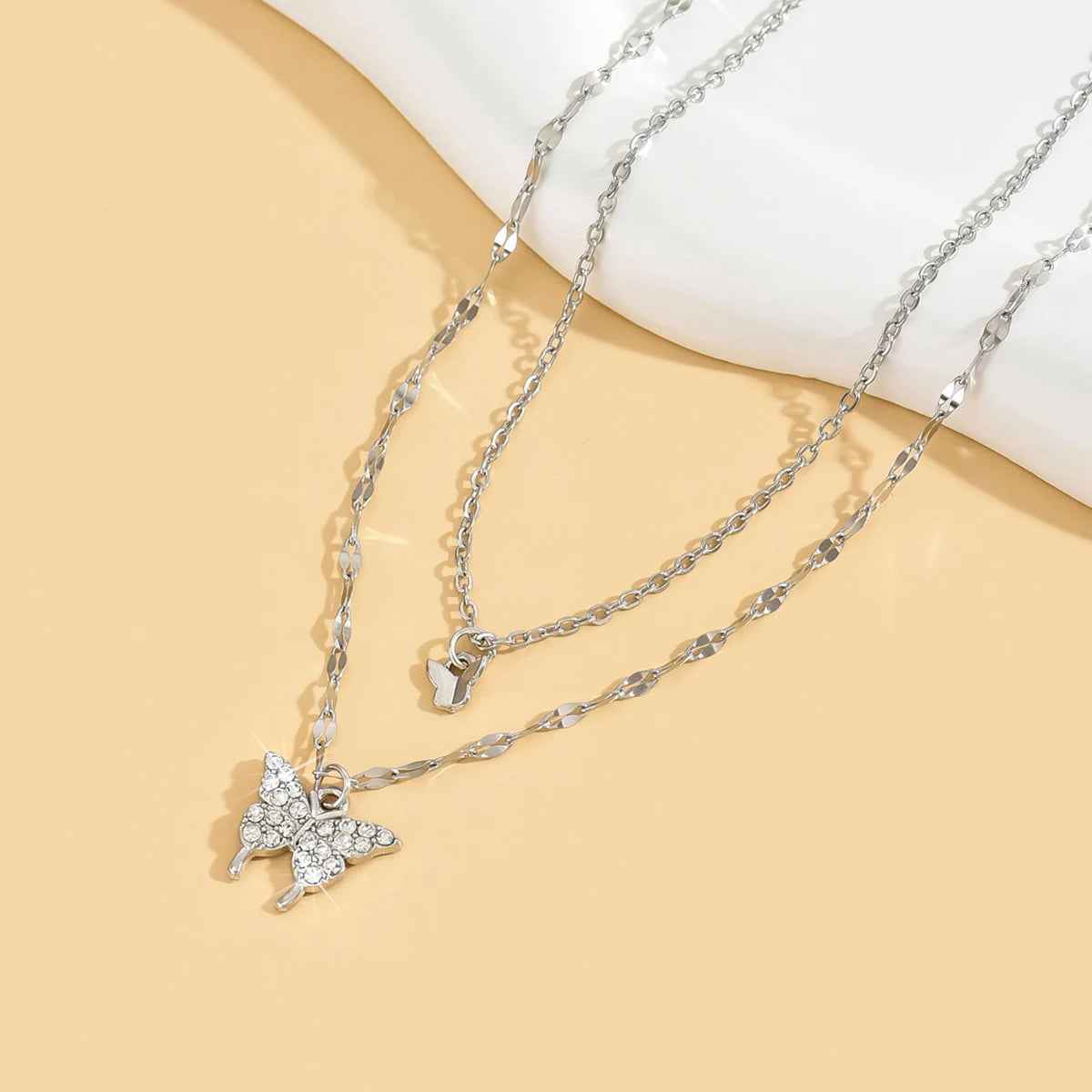 Sparkling Butterfly Necklace
