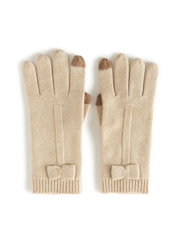 100% Cashmere Knitted Gloves