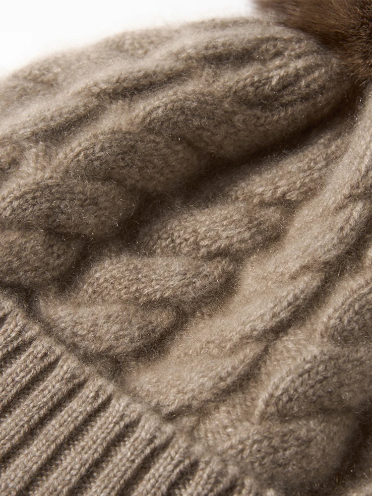 100% Mongolian Cashmere Beanie