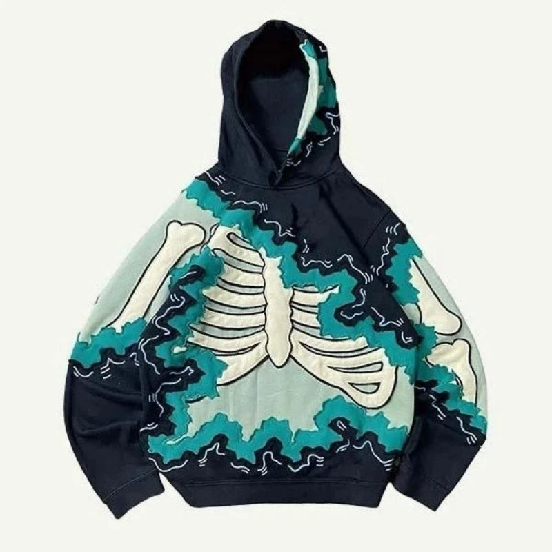 Skeleton Print Hoodie