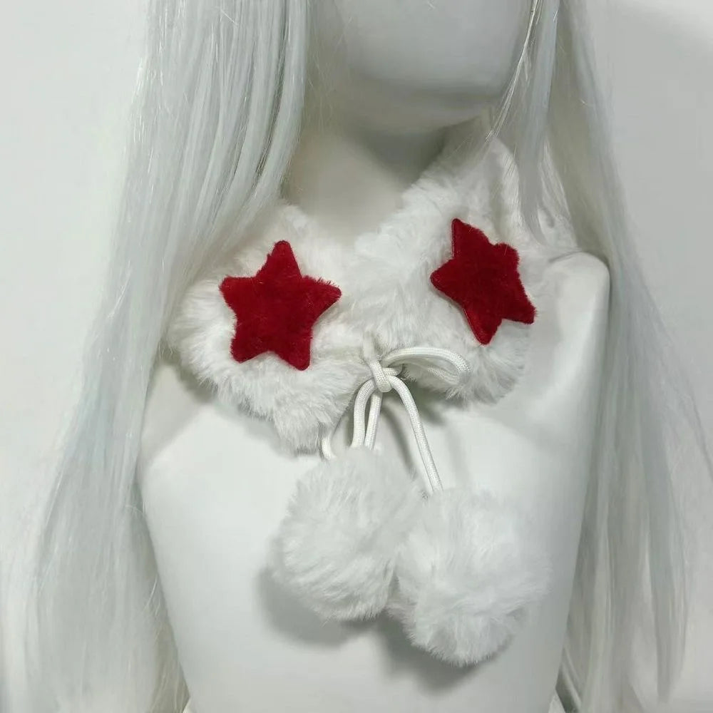 Fuzzy Collar Scarf