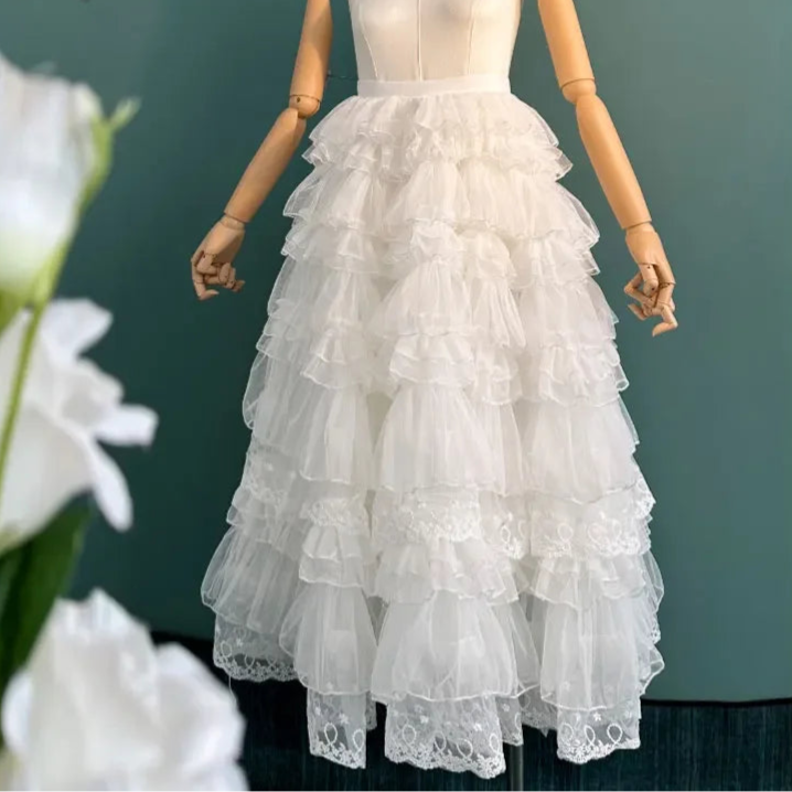 Ruffled Long Fairy Skirt