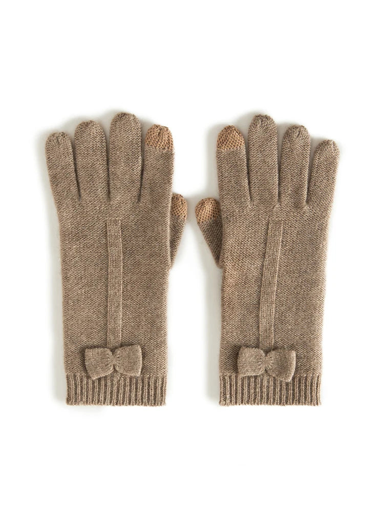 100% Cashmere Knitted Gloves