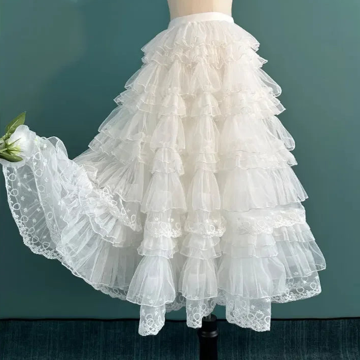 Ruffled Long Fairy Skirt
