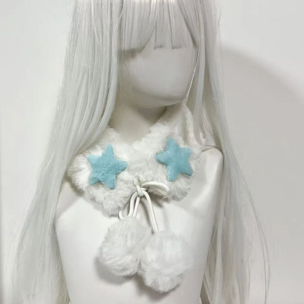 Fuzzy Collar Scarf