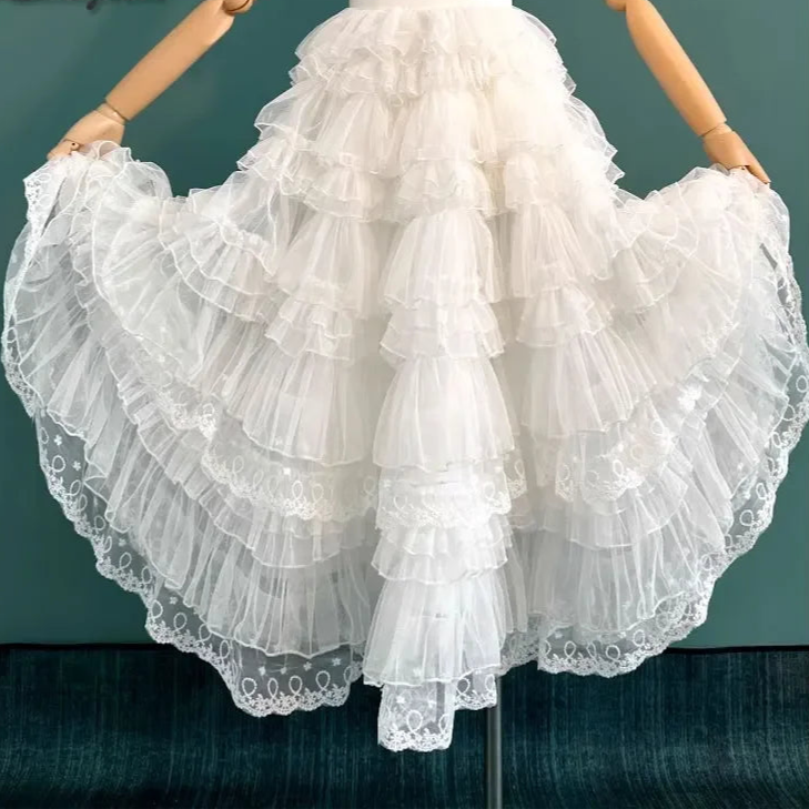 Ruffled Long Fairy Skirt