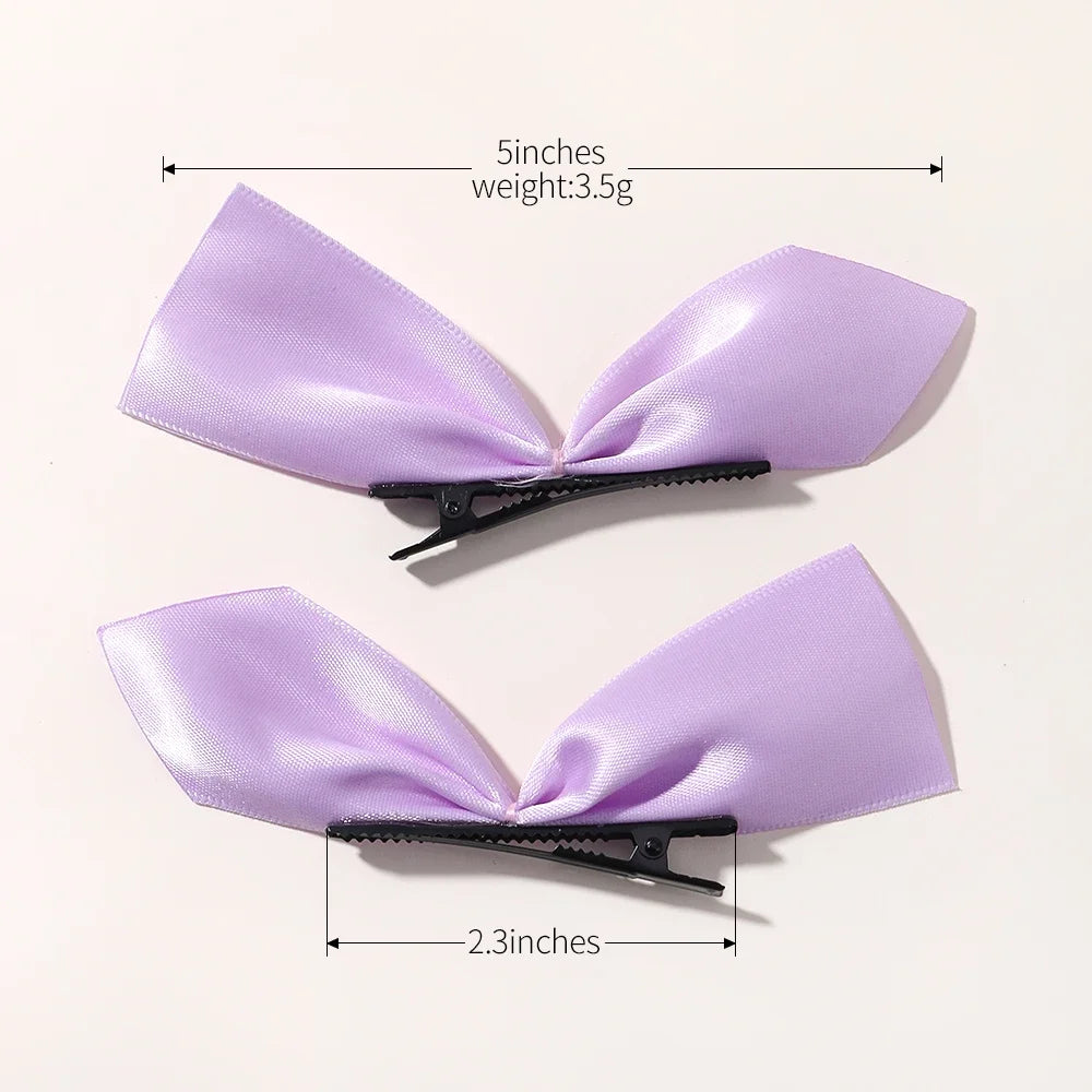 Ribbon Hair Bows Pair