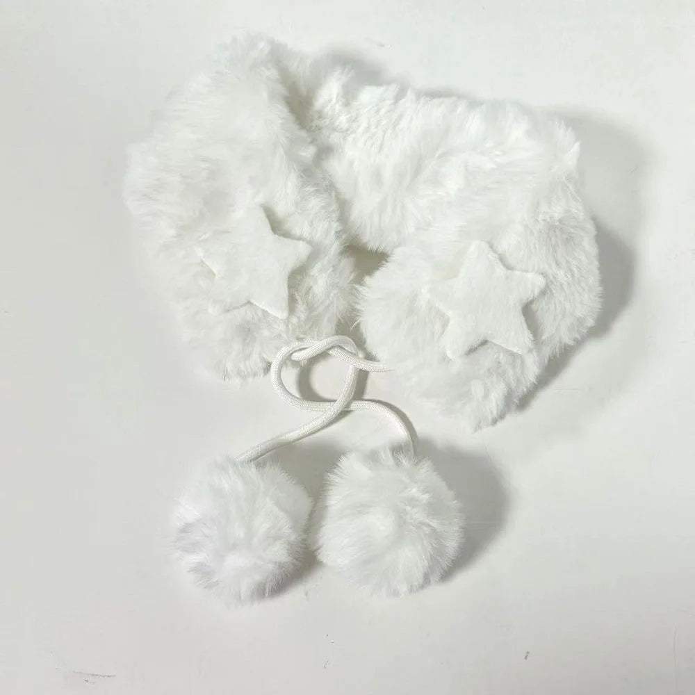 Fuzzy Collar Scarf