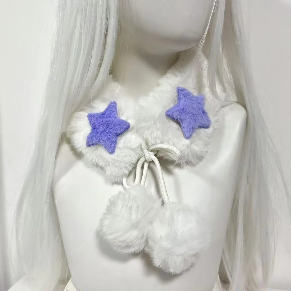 Fuzzy Collar Scarf