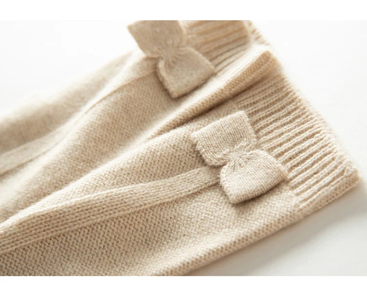 100% Cashmere Knitted Gloves