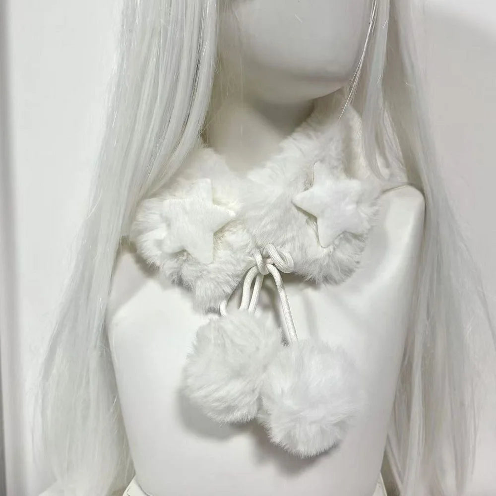 Fuzzy Collar Scarf