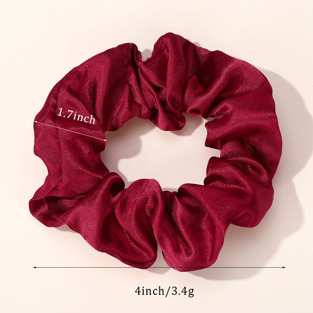 10 Pack Large Satin Scrunchies