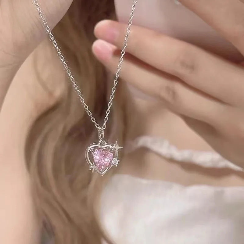 Pink Heart Necklace