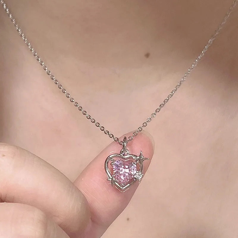 Pink Heart Necklace