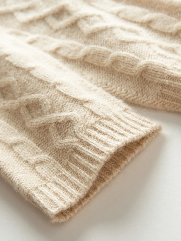 100% Cashmere Knitted Gloves