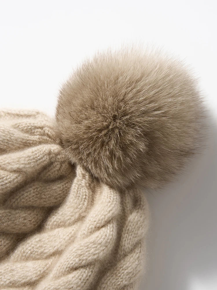 100% Mongolian Cashmere Beanie