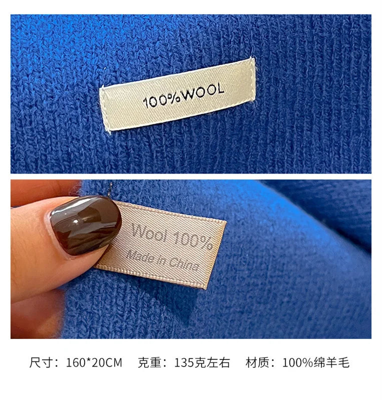 100% Wool Winter Scarf