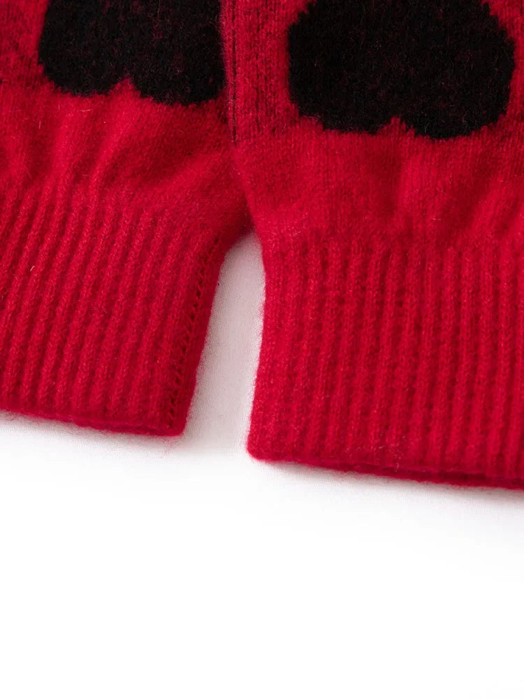 100% Baby Cashmere Heart Gloves