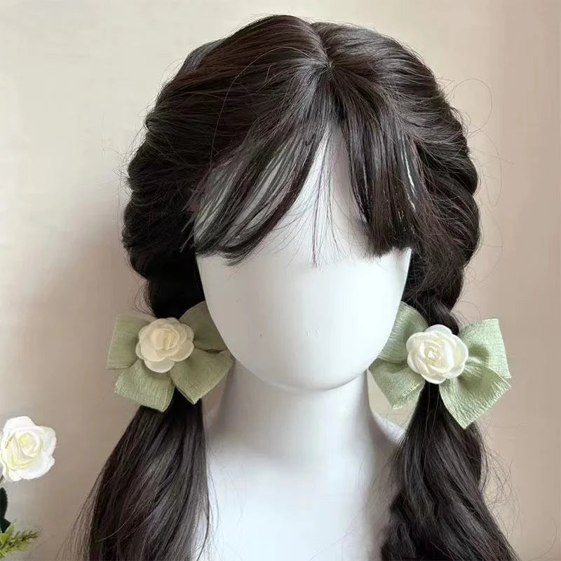 Light Green French Bow Hairclips