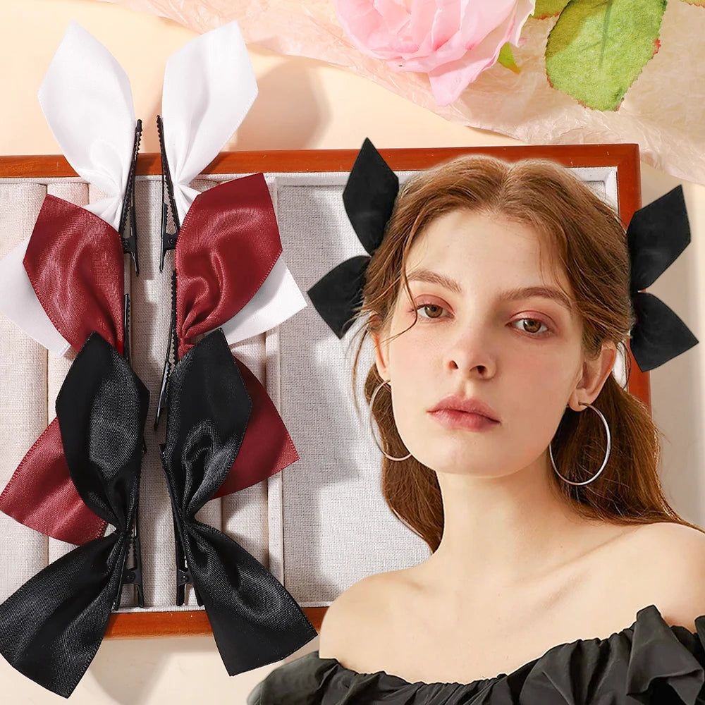 Ribbon Hair Bows Pair