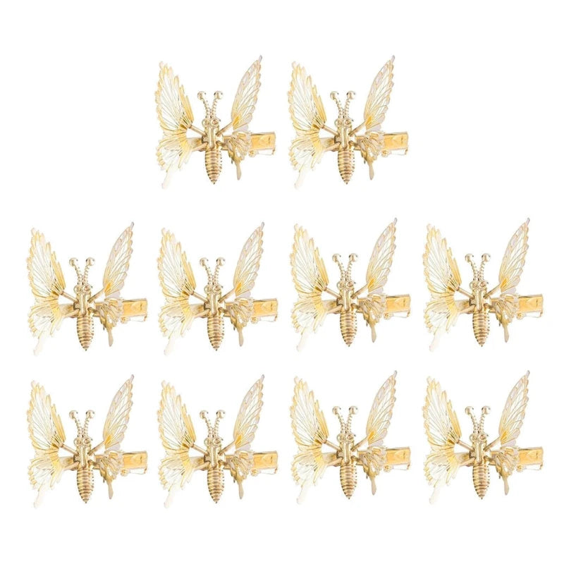 3D Butterfly Hair Clips 10Pcs
