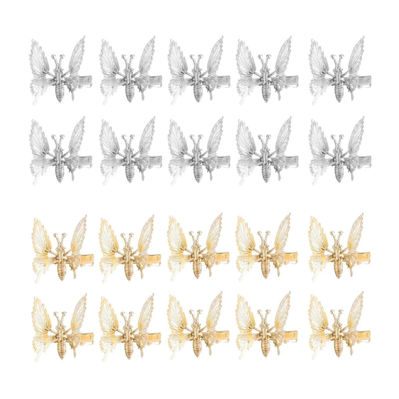 3D Butterfly Hair Clips 10Pcs