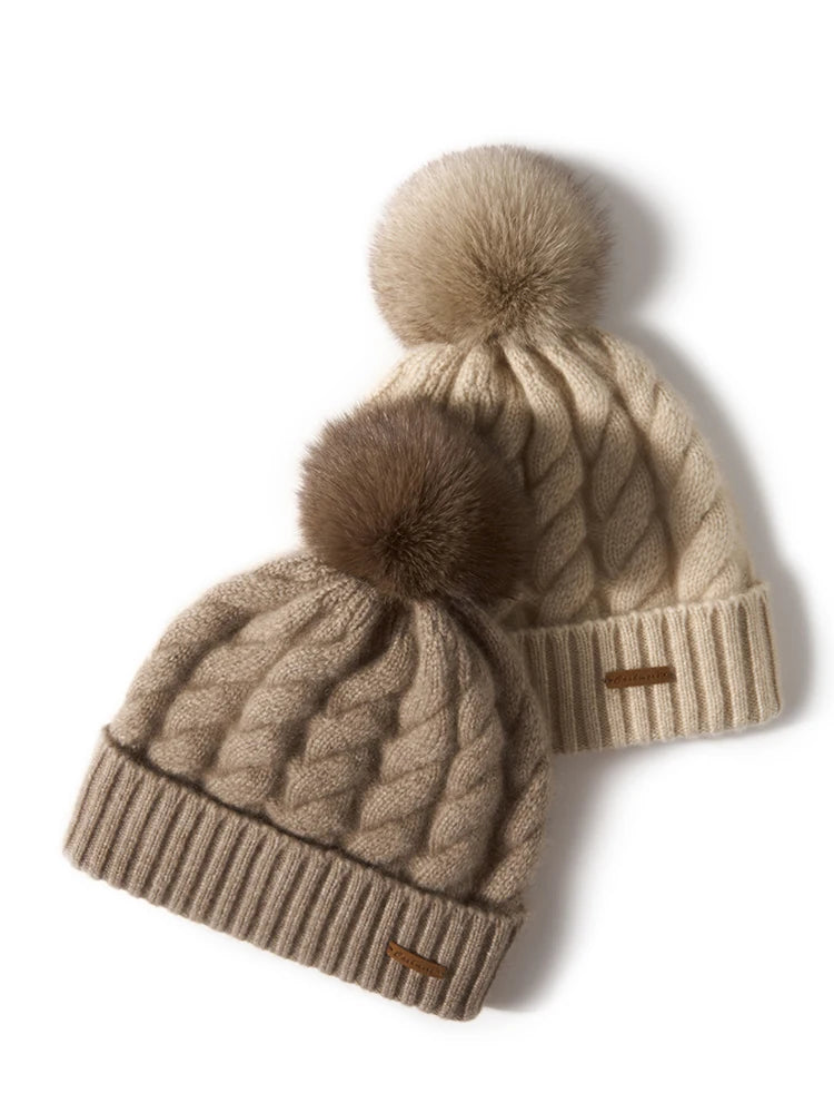 100% Mongolian Cashmere Beanie