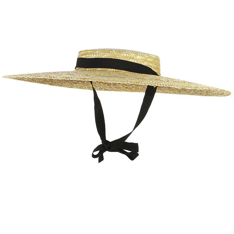 Elegant Handmade Ribbon Sun Hat