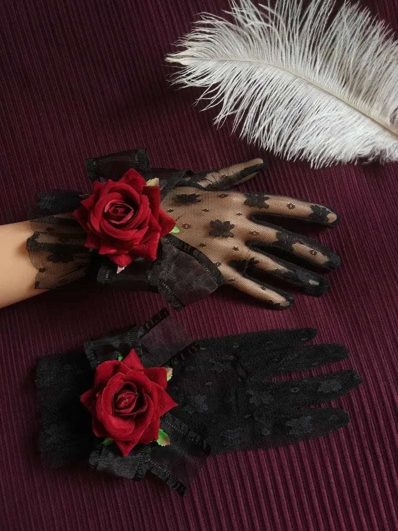 Rose Princess Lace Gloves