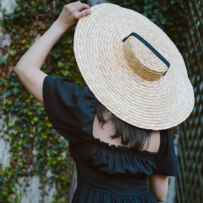 Elegant Handmade Ribbon Sun Hat