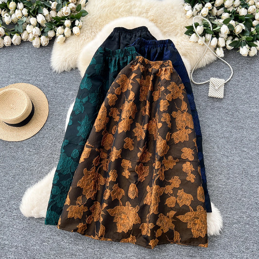 Long Elegant Embroidered Skirt