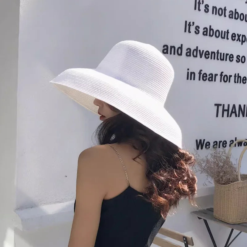 Elegant Hepburn Style Straw Hat
