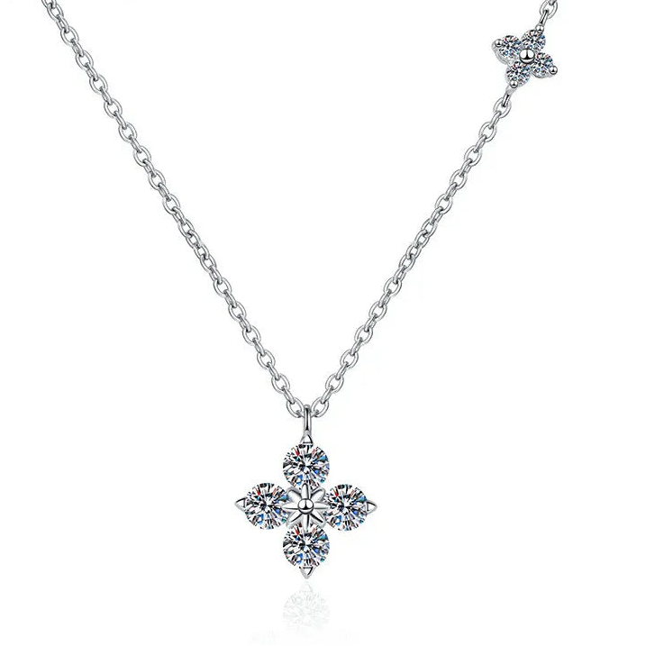 Silver necklace with a star-shaped pendant on a white background, featuring the brand 'CODERIA'.