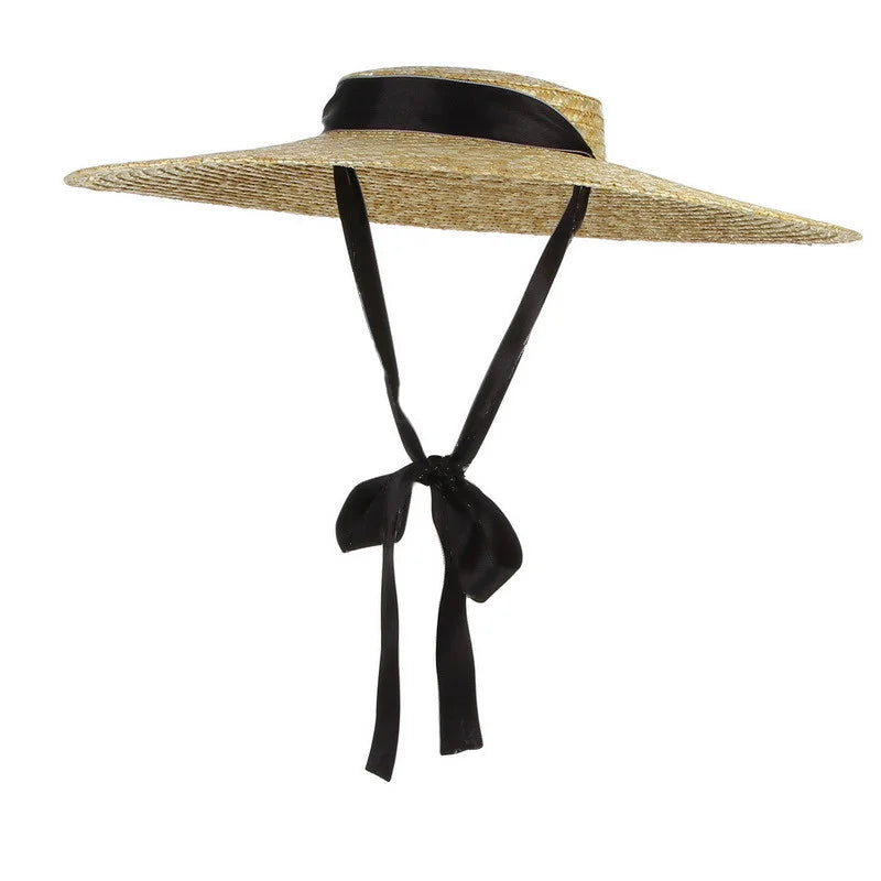 Elegant Handmade Ribbon Sun Hat