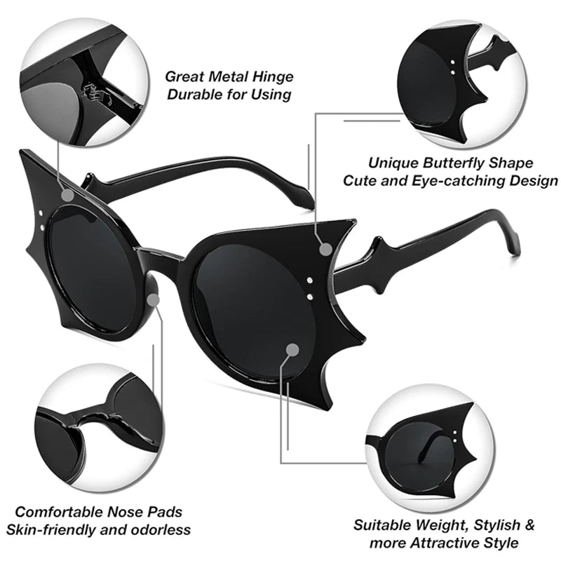 Retro Style Bat Wing Sunglasses