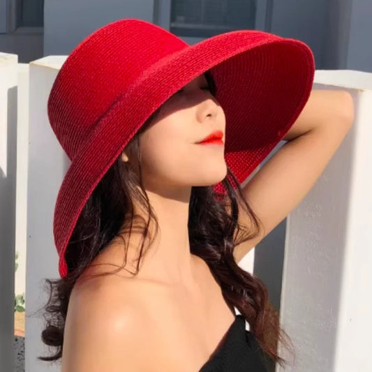 Elegant Hepburn Style Straw Hat