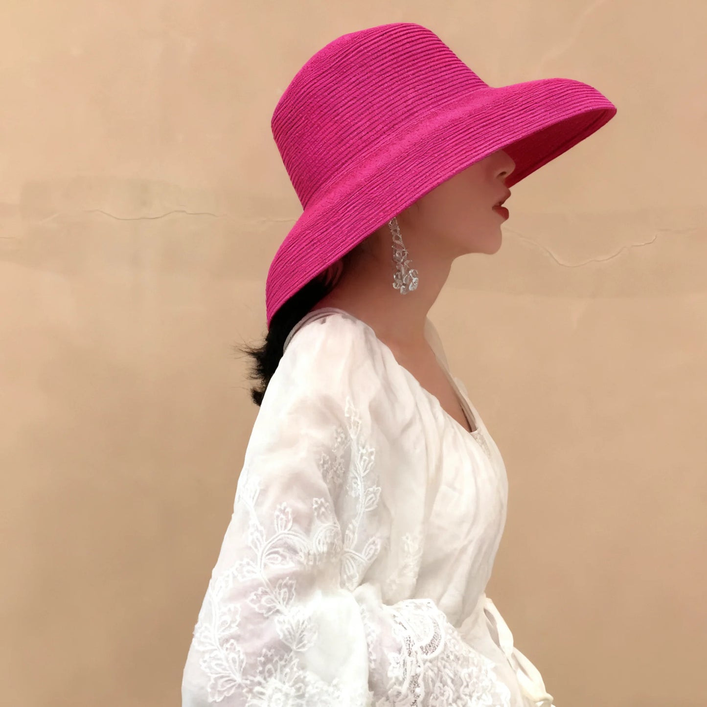 Elegant Hepburn Style Straw Hat