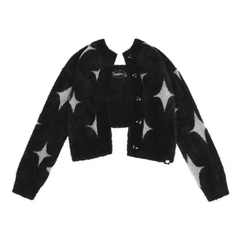 Star Print Cashmere Cardigan