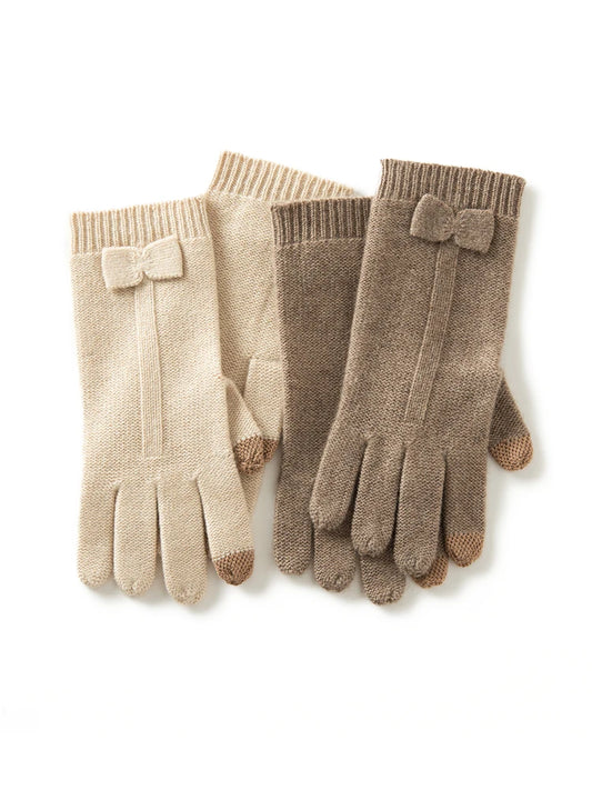100% Cashmere Knitted Gloves