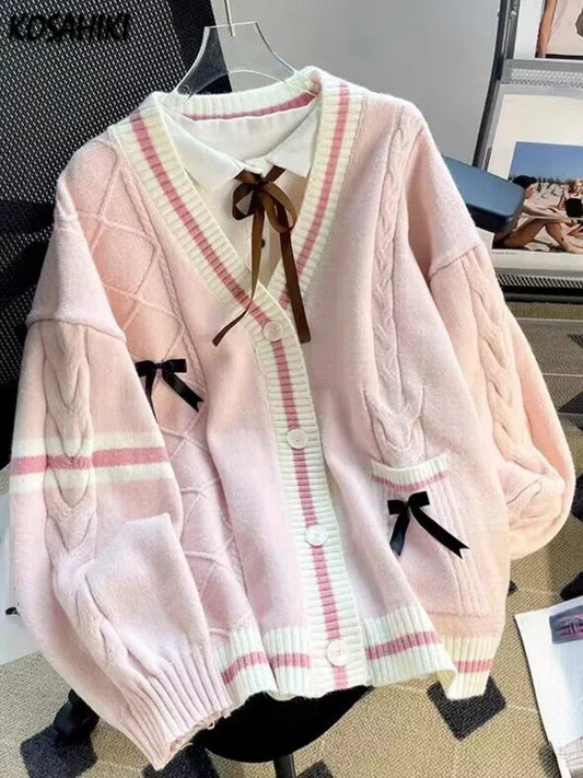 Sweet Bow Knitted Cardigan