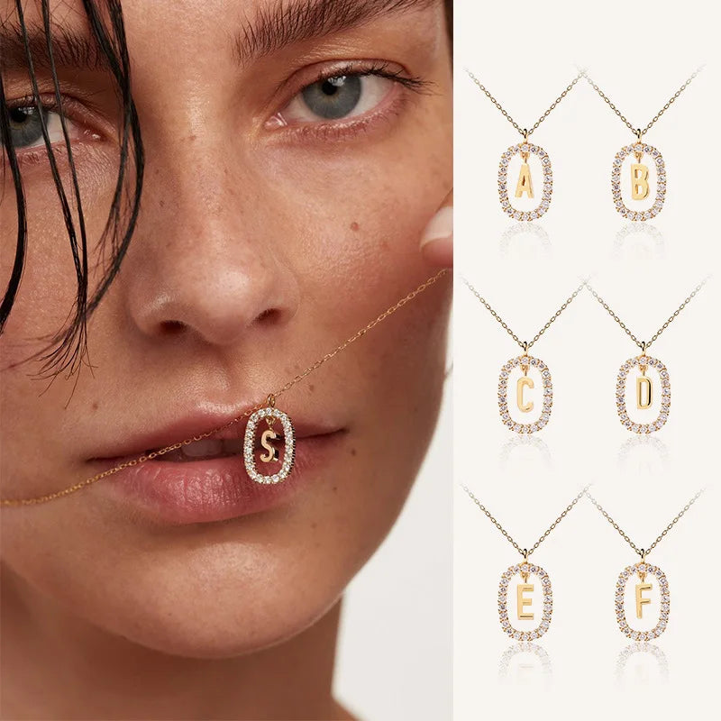 Sterling Silver Alphabet Necklace Charm