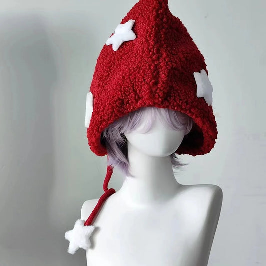 Y2K Knitted Star Cap
