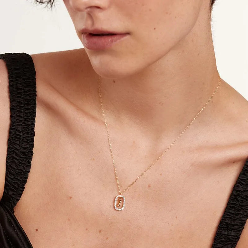 Sterling Silver Alphabet Necklace Charm